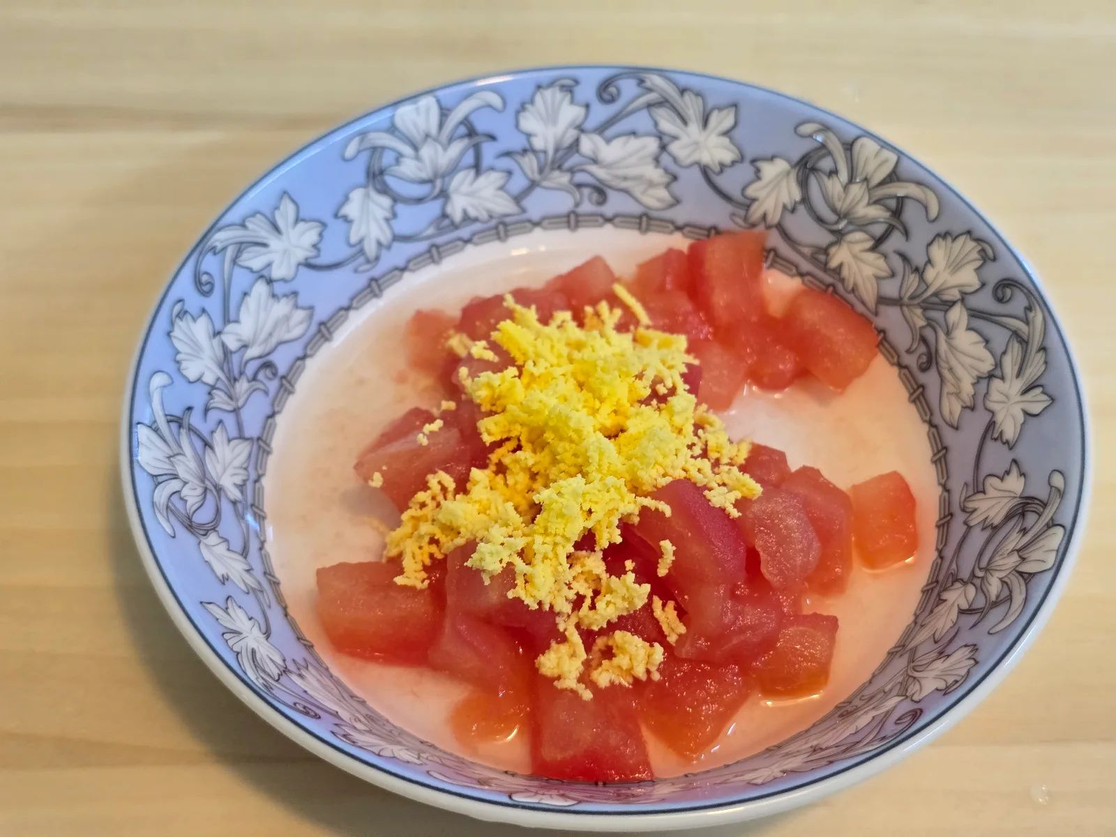 달걀노른자토마토무침